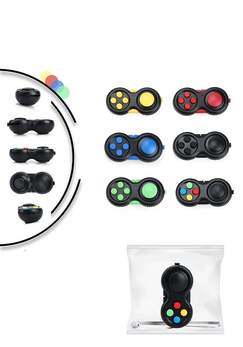 Premium Fidget Controller Pad - Stress Relief Toy, Smooth ABS Plastic, Interactive Fun Gift!