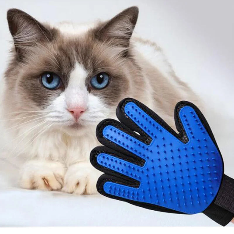 Pet Glove Grooming Brush - Deshedding & Massage for Cats and Dogs