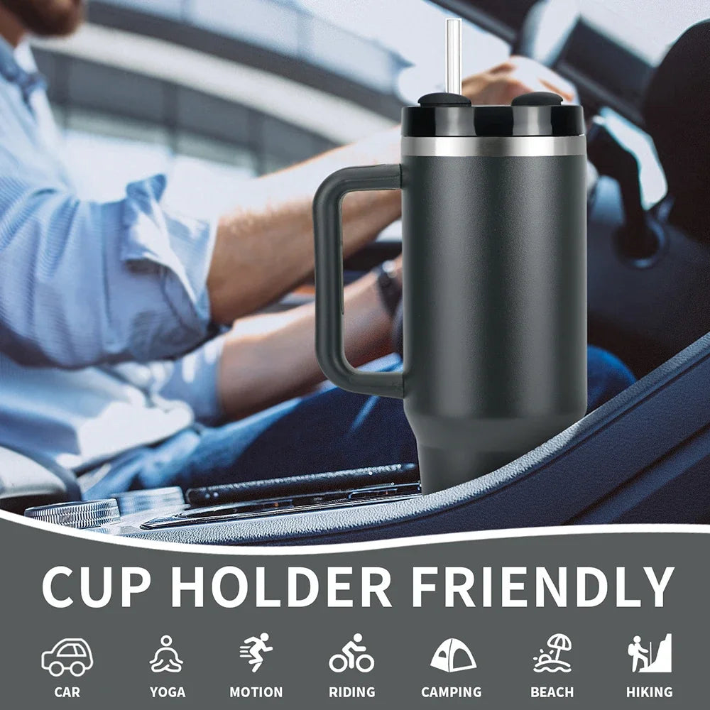 40oz Stainless Steel Insulated Mug - Perfect for Coffee, Travel, and Gifts!