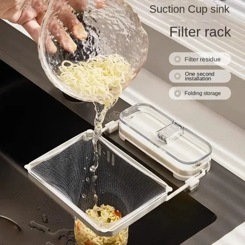 Multi-Purpose Hanging Net Filter Bag - Triangle Drain Basket for Kitchen Sink & Food Draining!