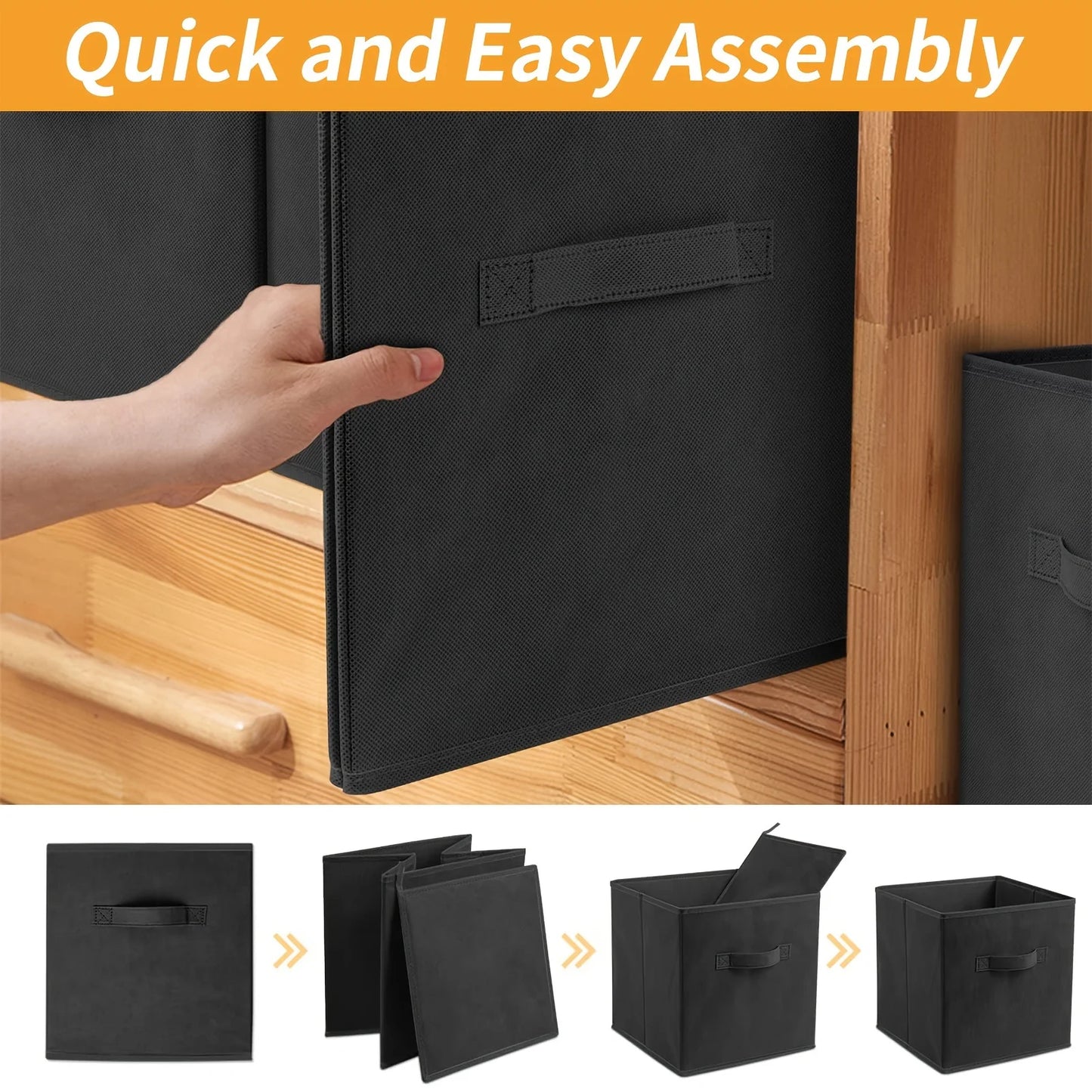 Foldable Canvas Storage Box - Portable Organizer for Drawers, Wardrobe & Miscellaneous Items!