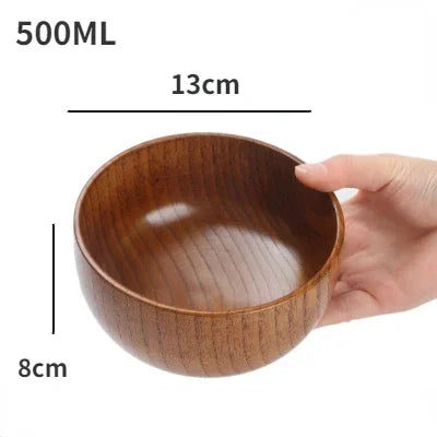 Japanese Jujube Wood Bowls - Small Soup & Salad Bowls for Children, Adults, Retro Tableware!