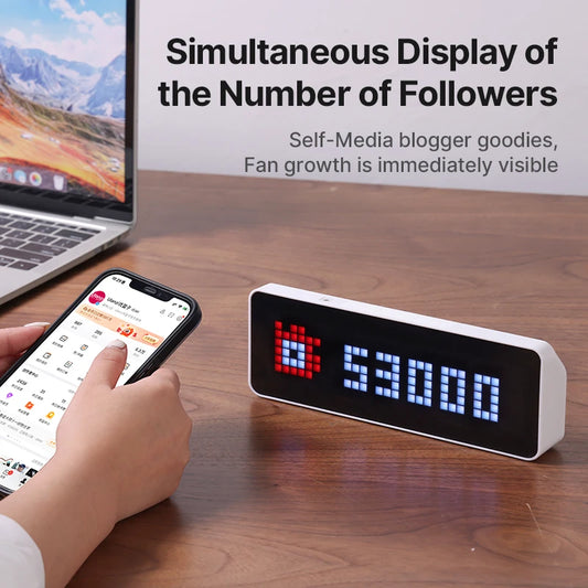 Ulanzi TC001 Smart Pixel Clock - Display YouTube Followers & Pixelated Messages!