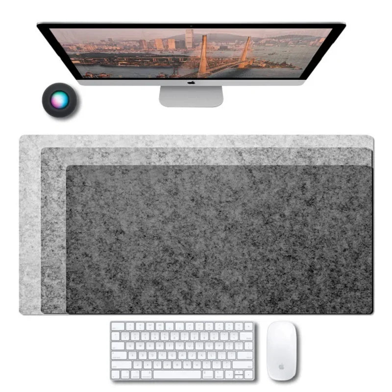 Soft Breathable Wool Felt Desk Mat - Anti-Slip, Large Computer & Gamer Mouse Pad for Cold Weather!