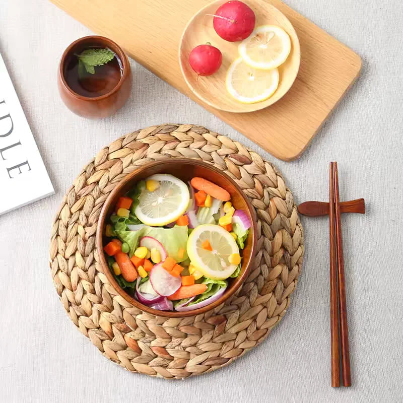 Japanese Jujube Wood Bowls - Small Soup & Salad Bowls for Children, Adults, Retro Tableware!