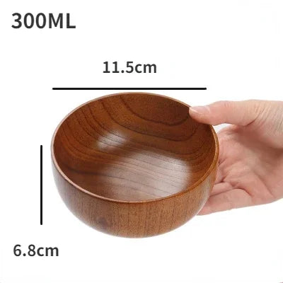 Japanese Jujube Wood Bowls - Small Soup & Salad Bowls for Children, Adults, Retro Tableware!