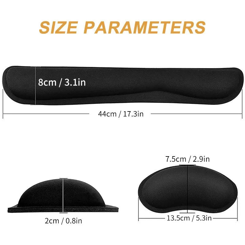 Ergonomic Gaming Mouse Pad - 3D Wrist Rest with Silica Gel & Memory Foam for PC Gamers!