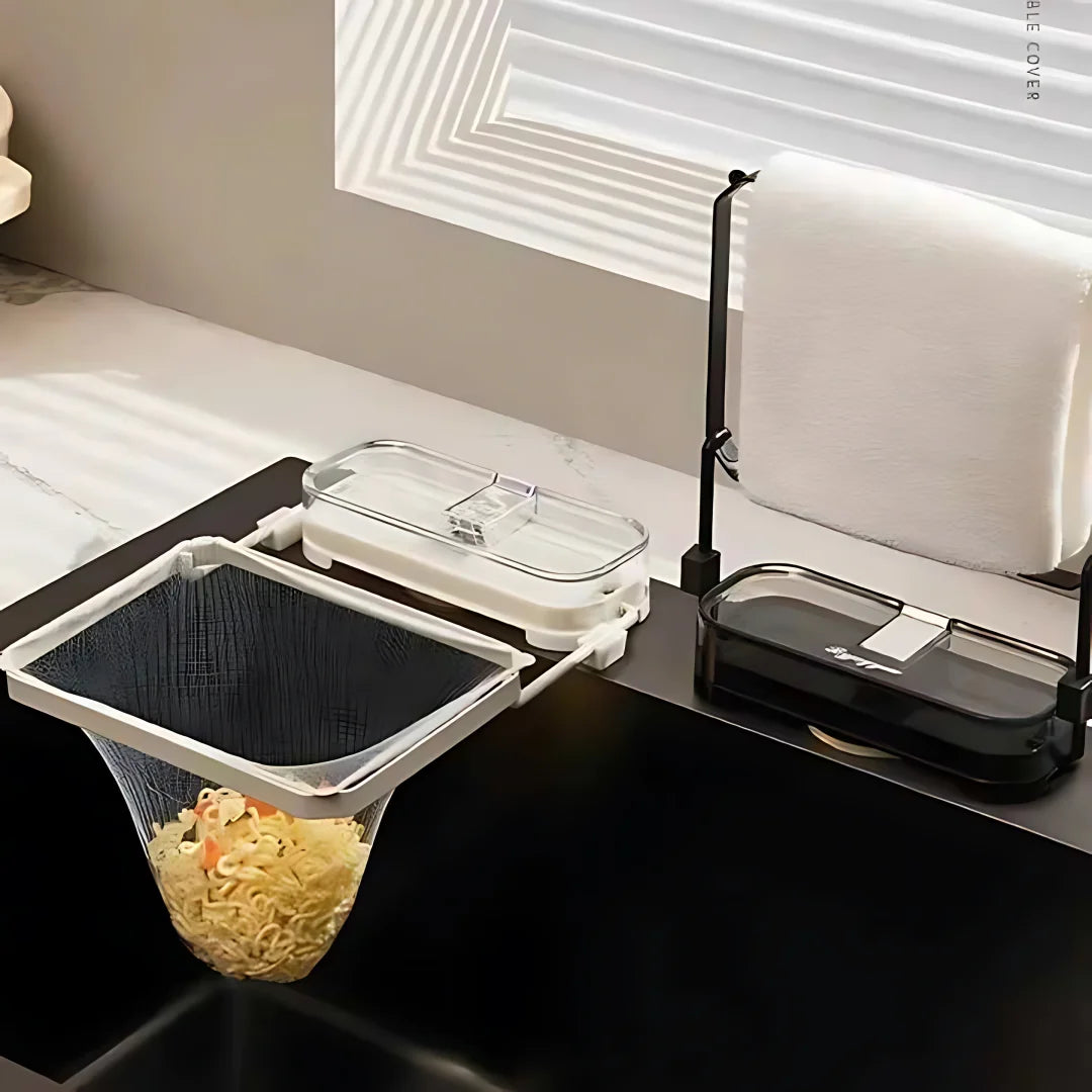 Multi-Purpose Hanging Net Filter Bag - Triangle Drain Basket for Kitchen Sink & Food Draining!