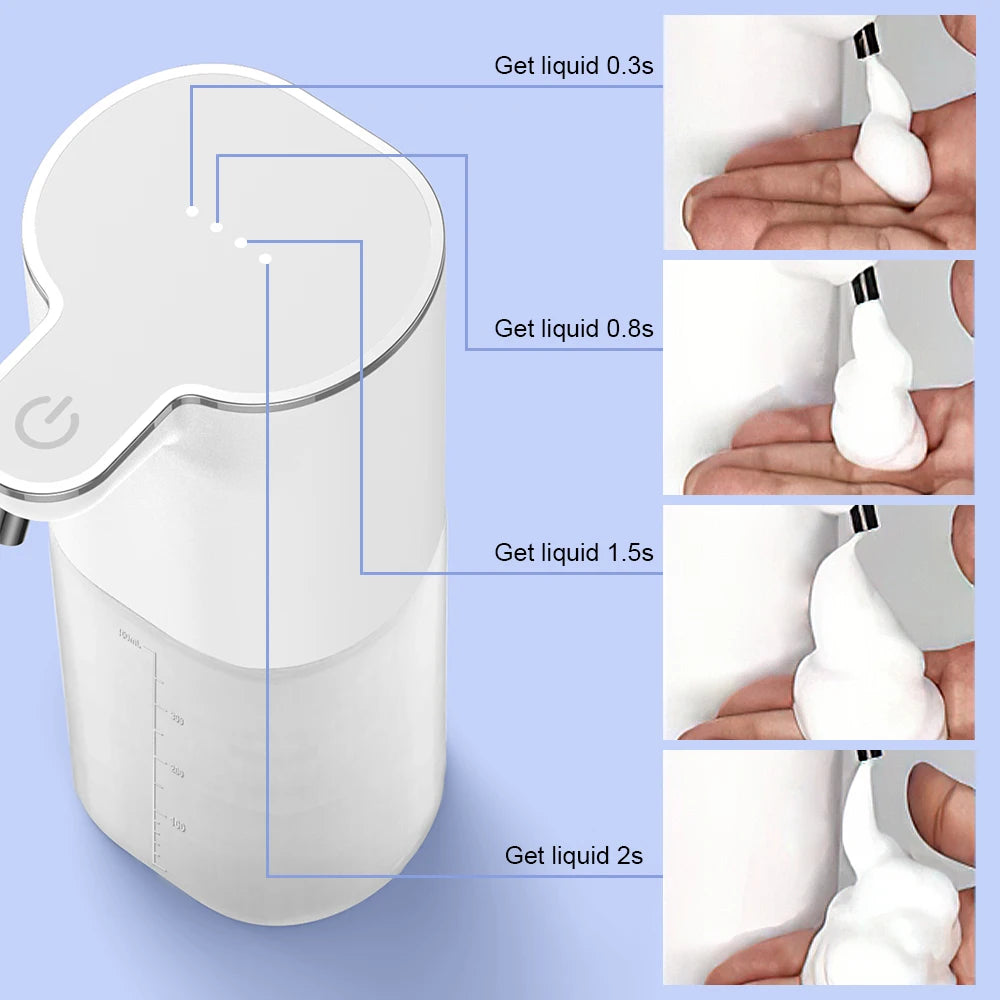 Automatic Touchless Soap Dispenser - Foam, Type-C Charging, Adjustable Capacity & Smart Sensor!