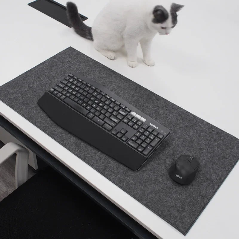 Soft Breathable Wool Felt Desk Mat - Anti-Slip, Large Computer & Gamer Mouse Pad for Cold Weather!